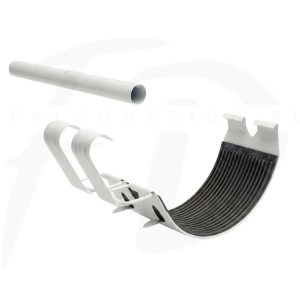 Złączka rynny stalowa Inguri 150mm kolor biały RAL 9002